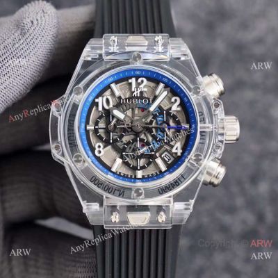 Replica Hublot Unico Sapphire Chronograph Watch Blue Inner